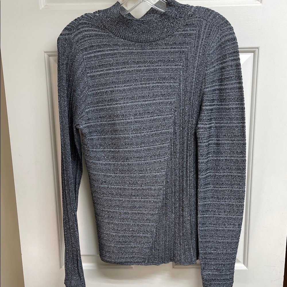 INC International Concepts Women's Silver Turtleneck Sweater
